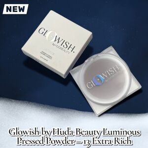 New NIB Glowish by Huda Beauty Luminous Pressed Powder – 13 Extra Rich